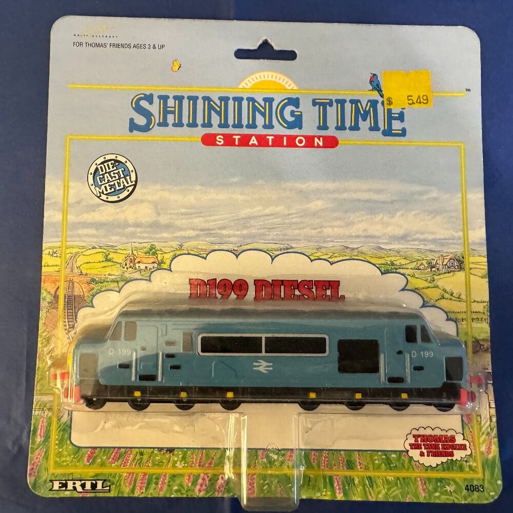 VINTAGE 1995 ERTL THOMAS THE TRAIN D199 DIESEL DIECAST SHINING TIME STATION